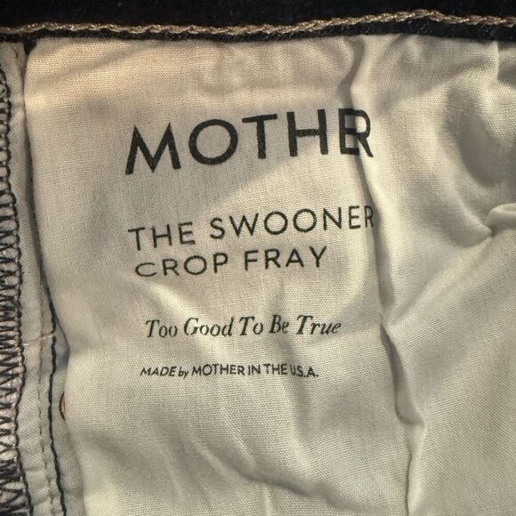 Mother The Swooner Crop Fray Skinny Jeans in Too Good To Be True Size 27 - Picture 5 of 8
